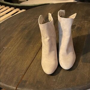 Elegant Cream Ankle Boots